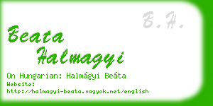 beata halmagyi business card