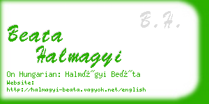 beata halmagyi business card